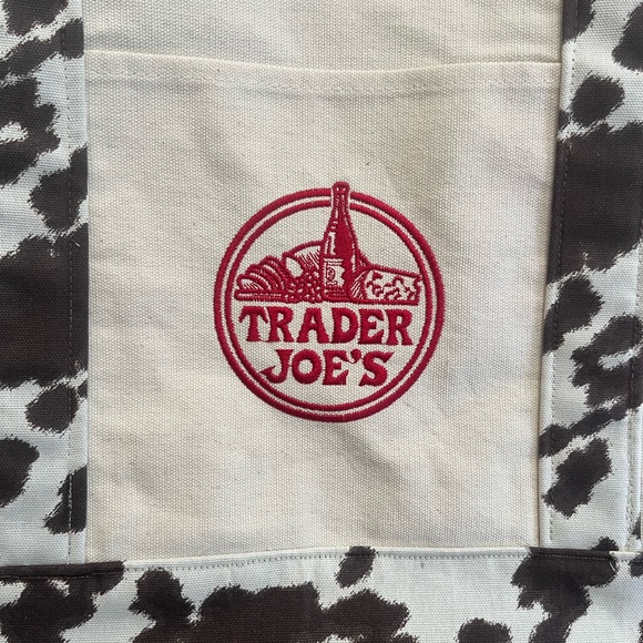 Trader Joe’s Cow print Large Tote - Picture 11 of 12